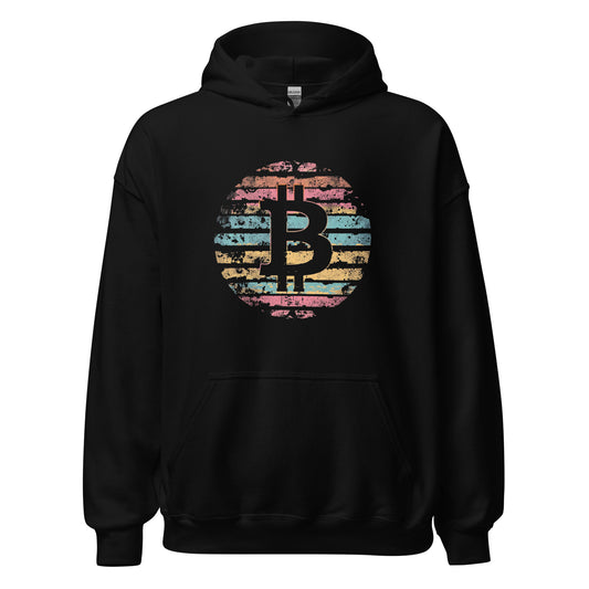 Bitcoin Color Wave Hoodie