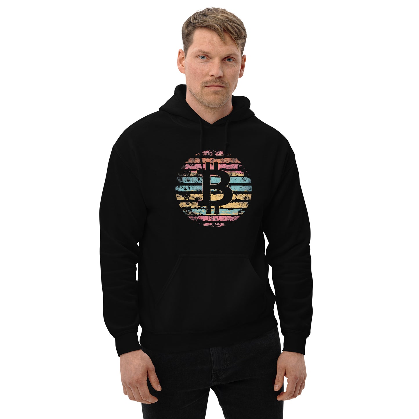 Bitcoin Color Wave Hoodie