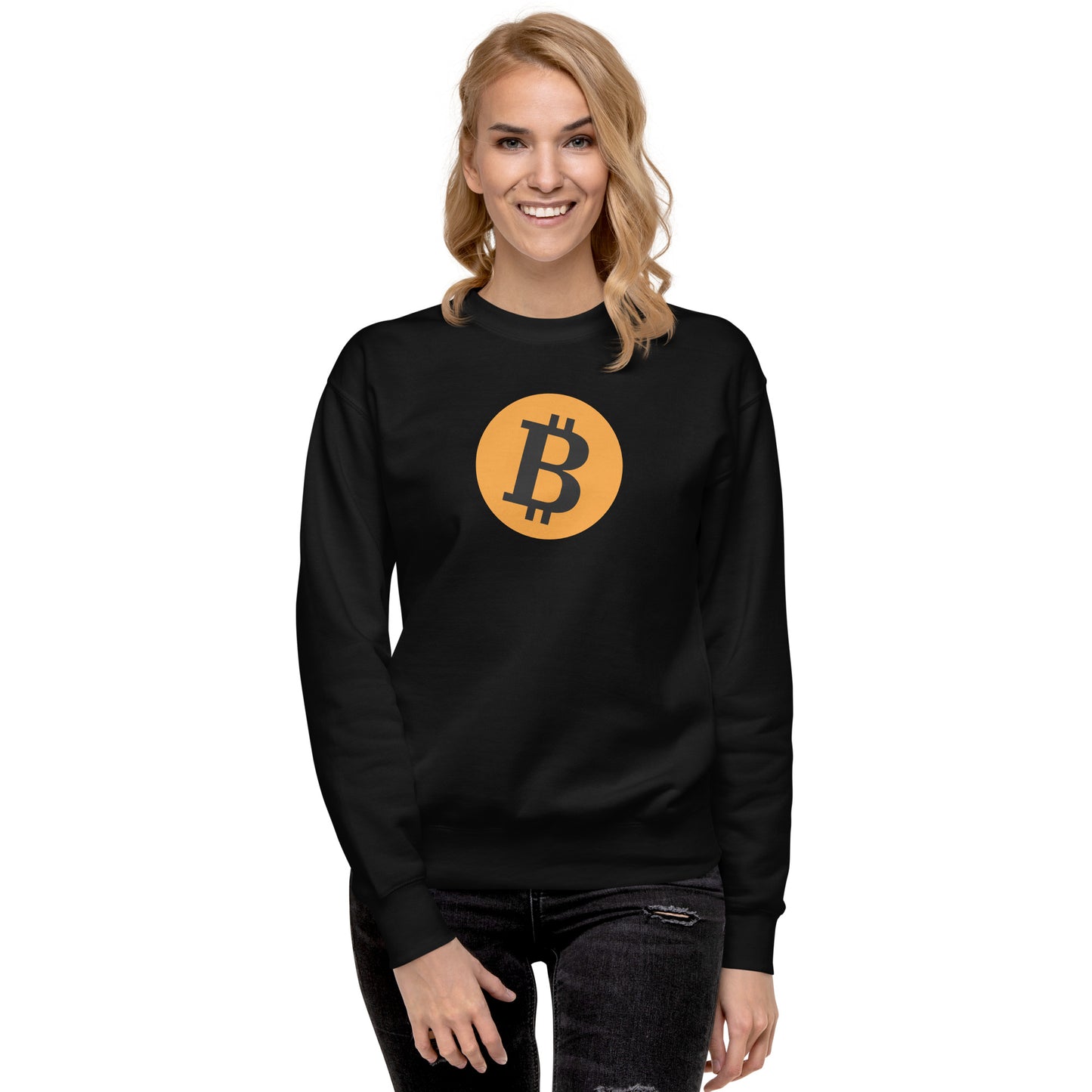 Bitcoin Logo Unisex Premium Sweatshirt