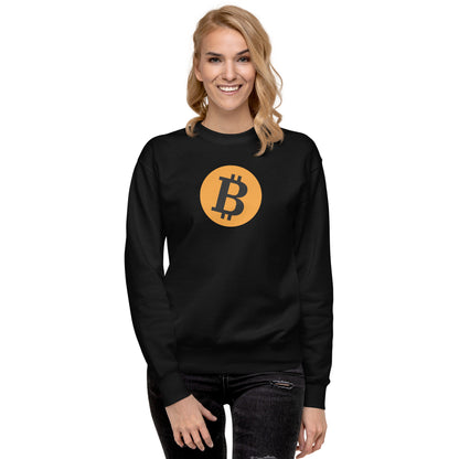 Bitcoin Logo Unisex Premium Sweatshirt