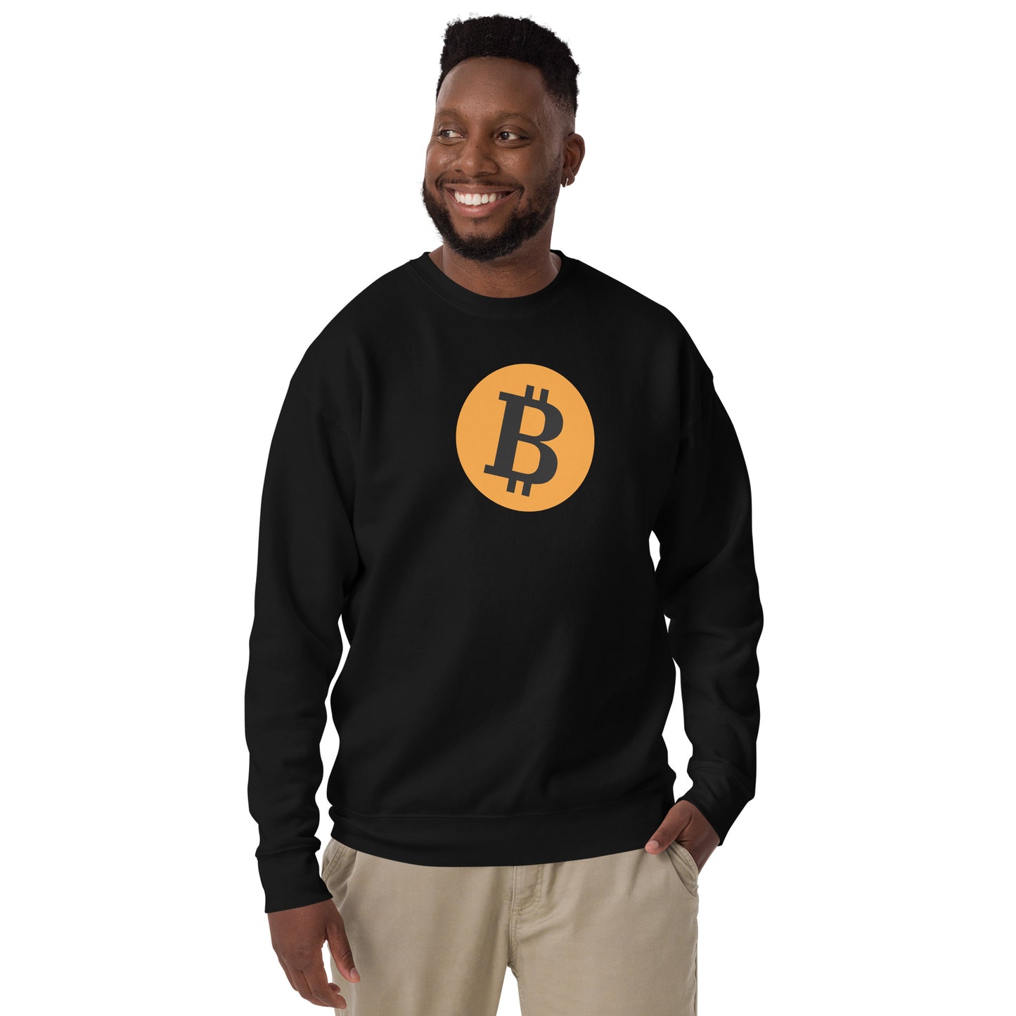 Bitcoin Logo Unisex Premium Sweatshirt