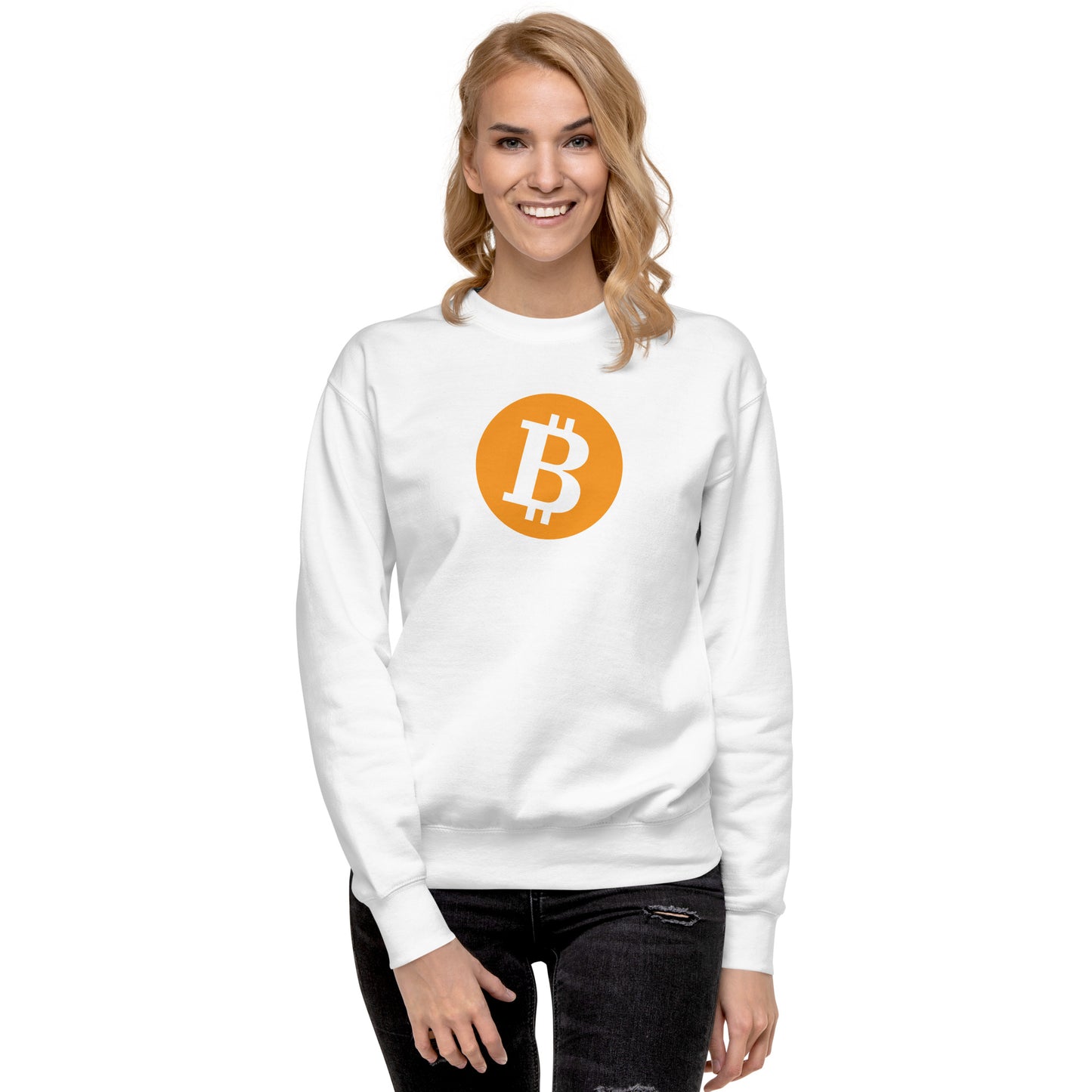 Bitcoin Logo Unisex Premium Sweatshirt